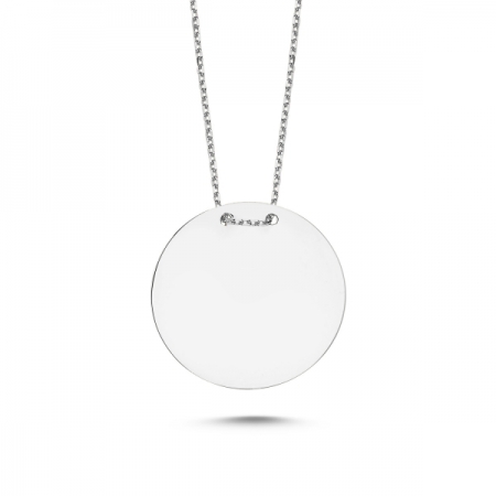 Colier cu banut mare din argint 925 rodiat 2.4 cm - Be Authentic CTU0037 [0]